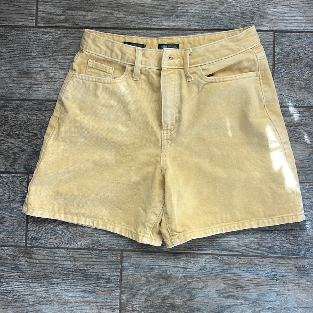 Yellow Jean Shorts